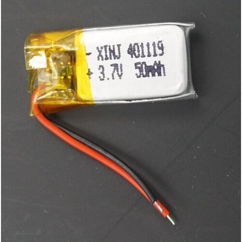 XINJ 3.7V 50 mAh lithium polymer battery li po cell 401119 For GPS MP3 headphones bluetooth 3D glasses Record pen speaker watch