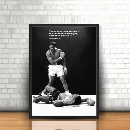 Poster Muhammad Ali Gym Kids Wall Art Canvas Painting Nordic Inspirational Sport Picture For Living Room Decoration