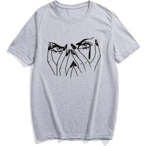 Rose Personality Fun Print New Summer Casual Ulzzang Tumblr Womens Short Sleeve Plus Size T-Shirt Harajuku Fashion Women Tees