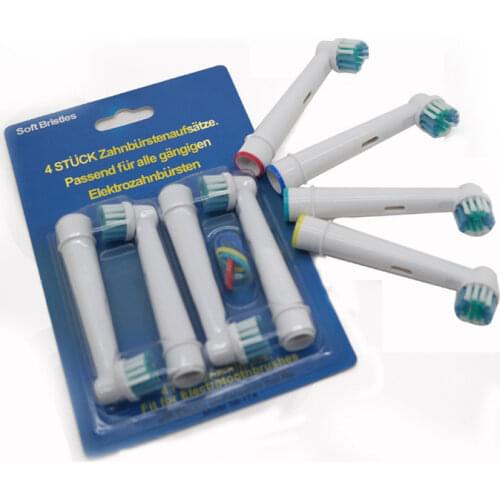 Vbatty 4pcs Replacement Toothbrush Heads for Oral B Soft Bristles (4pcs/1packs)