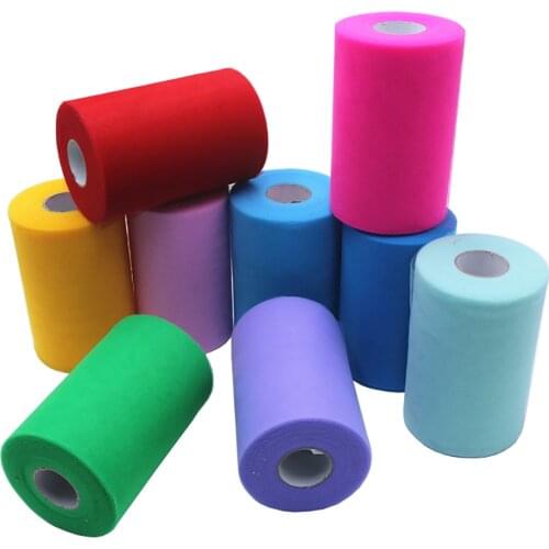 15cm 100Yards Tulle Roll 6inch Baby Shower Tulle Fabric Spool DIY Wedding Birthday Party Backdrop Tutu Skirt Decoration Supplies