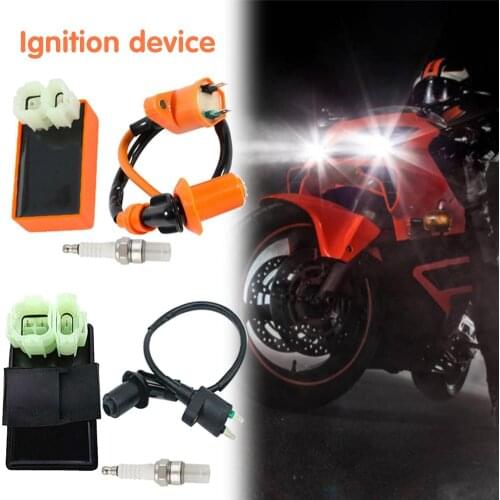 Universal Motorcycle Start CDI Device Orange Modified High Voltage Package Igniter Racing AC 6 Pin CDI Box Ignition Coil Spark P