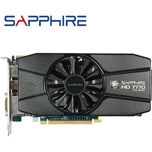 SAPPHIRE Radeon HD 7770 1GB Graphics Cards GPU For AMD HD7770 1G GDDR5 Video Cards PC Computer Gaming HDMI PCI-E X16 Used