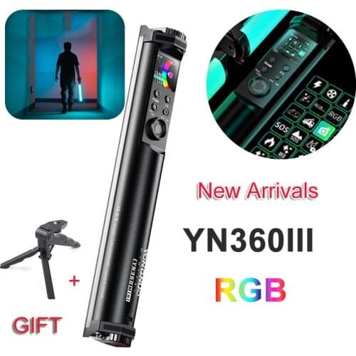 YN360Mini Portable RGB Full-Color Fill Light Stick Light Handheld Led Video Photography Lighting Painting Outside Shooting Light