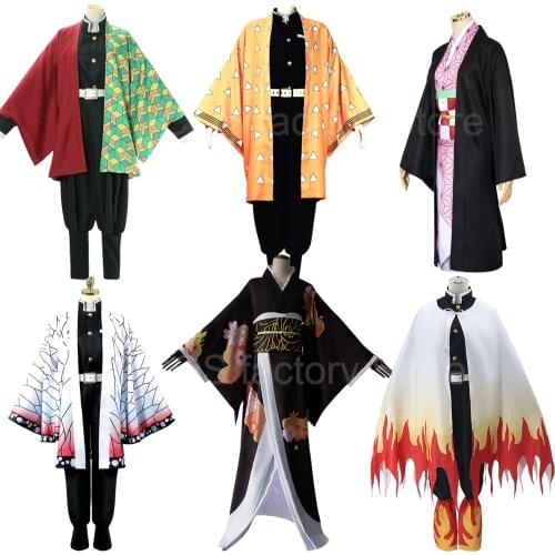 Cosplay Kimetsu No Yaiba Demon Slayer Costume Kamado Tanjirou Nezuko Agatsuma Zenitsu Tomioka Giyuu Muzan Cosplay Anime