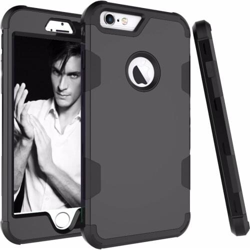 R-JUST Dropproof PC TPU Silicone Hard Protective Phone Cases For iPhone 8 7 6 6S Plus Full Body Case Shatterproof Tough Cover