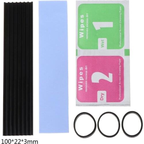 1Set Heatsink Heat Dissipation Radiator M.2 Cooling Heat Sink Heat Thermal Pads for M.2 22110 PCI-E NVME SSD