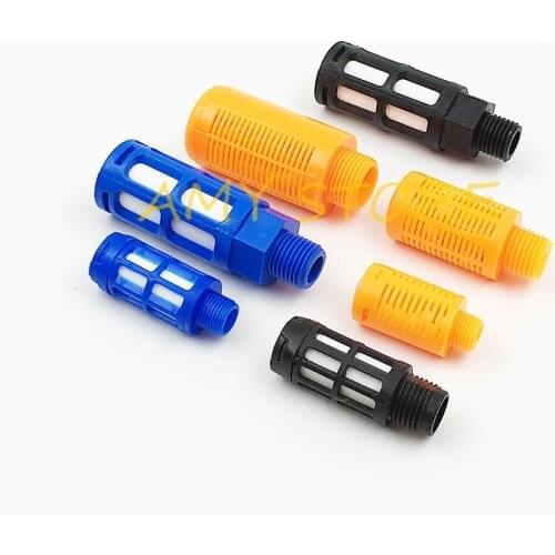 1Pc BSL-01 02 03 04 Plastic Pneumatic Silencers 1/8" 1/4" 3/8" 1/2" BSPT Threaded Exhaust Noise Filter Mufflers