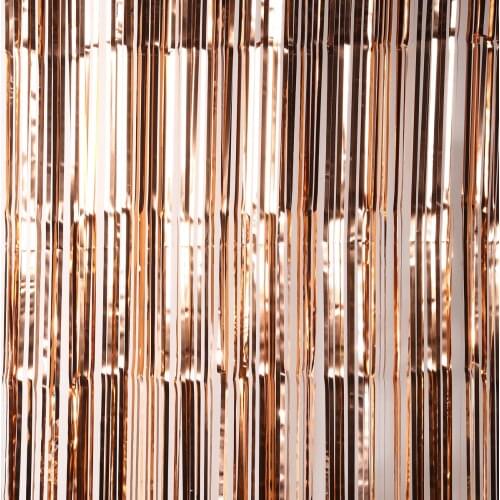 1PC Gold Foil Fringe Curtain Metal Wire Rose Gold Party Background Living Room Bedroom Curtain Compartment Decoration