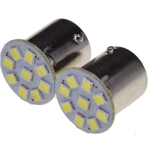 10PCS Car LED P21W 1156 BA15S 1157 BAY15D P21/5W S25 White DRL Reverse Light Turn Tail Lights Bulbs 24V led Turn Signal Lamp