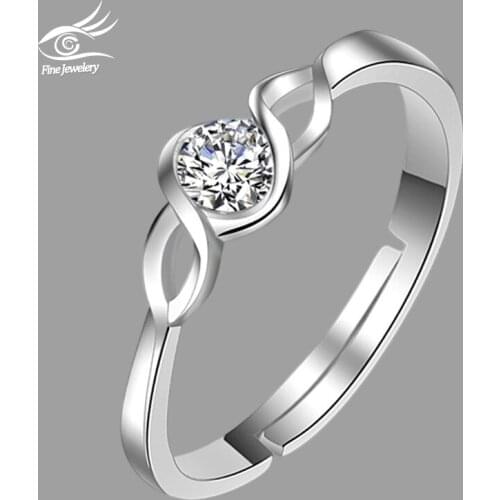 100% 925 Sterling Silver Rings 2021 New Romantic Open Girls Ring Crystal Opal Stone Ring For Women Gift New Silver Jewelry 2021