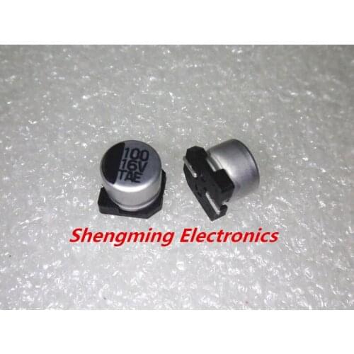 100 PCS 16V 100UF SMD 6.3x5.4 mm chip Aluminum Electrolytic Capacitor 6.3*5.4