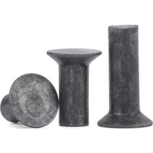 115pcs M2.5 Rivet Iron Riveting Nail Countersunk Head Percussion Rivets Solid Primary Color Riveted Nails 4.8 Grade 5mm-12mm