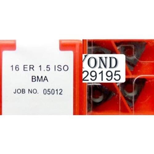 16 ER 1.5 ISO BMA,original CARMEX thread turning inserts ISO metric internal threading insert use tool holder boring bar