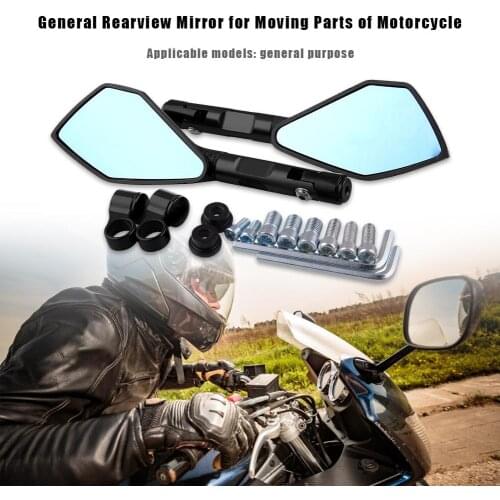 2pcs CNC Motorcycle Rearview Side Mirrors 8mm/10mm Street Sports Bike Accessories Black Red Gold Silver Blue and Orange