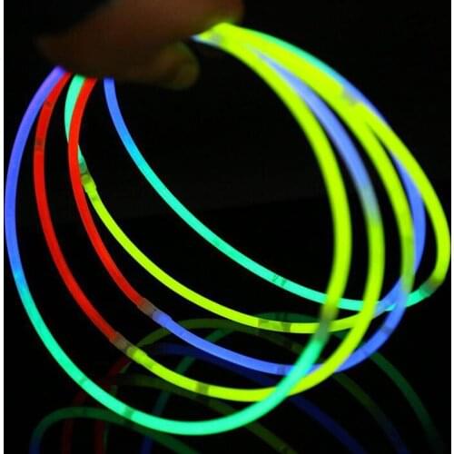 200pcs 58cm Long Glow Sticks Necklaces Party Fluorescent Neon Colors Xmas Party Wedding Christmas Concert Decoration ZA3574
