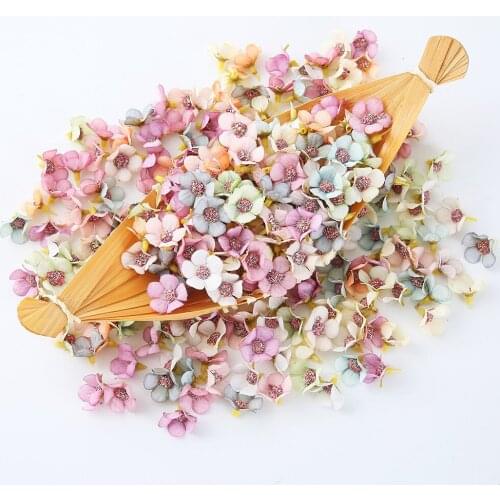 50pcs 2cm Multicolor Mini Silk Artificial Daisy Flower Head Party Wedding Garland Decoration Handmade DIY Scrapbooking Craft