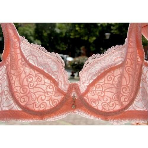 Free shipping 2015 new ultra-thin DiaoZhengXing gravitates white gauze bra sexy see-through lace underwear bra