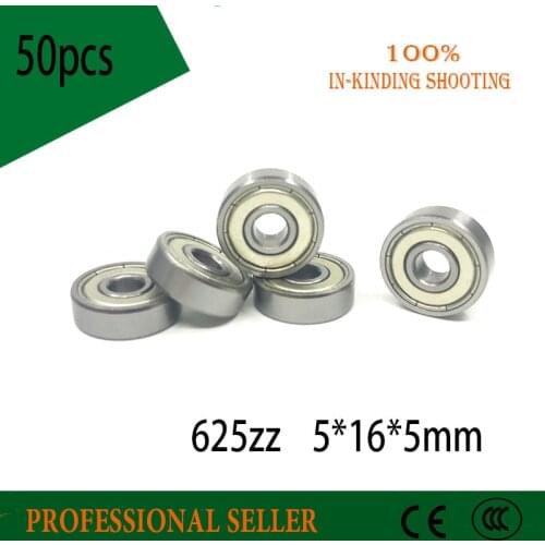 Free shipping 50pcs Free shipping 625ZZ 5x16x5mm miniature deep groove ball bearing 5*16*5mm 625-2Z 625 ZZ