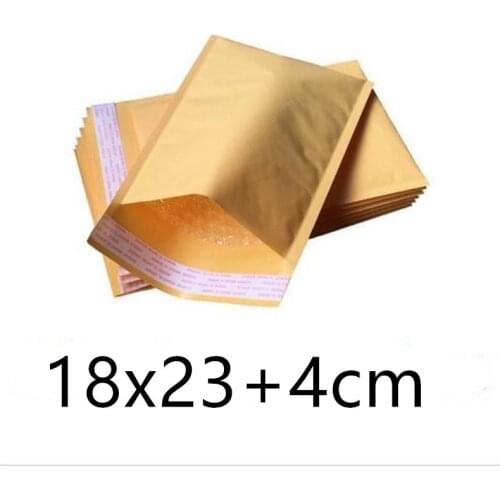 Free shipping Yellow Kraft Bubble Mailers Padded Envelopes Bags 18cm X 23cm+4cm High Quality Wrapping Package
