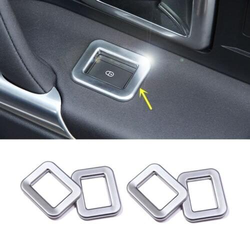 ABS Door Safety Lock Switch Decorative Frame For Land Rover Discovery Sport 2015