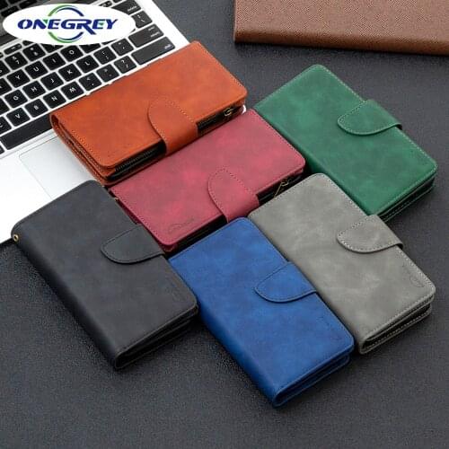 Luxury Leather Zipper Wallet S20 Ultra Case For Samsung Galaxy S20 S10 S9 Note10 Plus Lite A81 A91 Card Holder Stand Phone Cover
