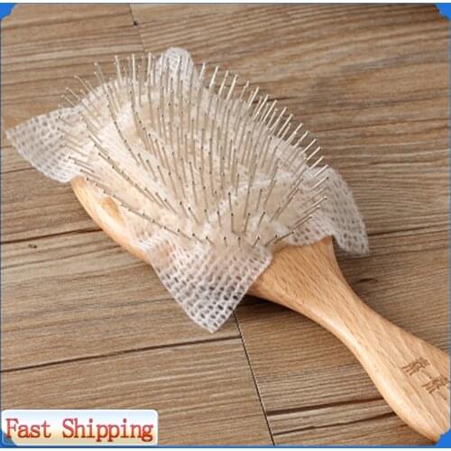 Cleaning Net for Hair Brush Comb Airbag Pet Comb Brush Cleaning Sheet Pad Comb Protection Net Portable Comb Paper