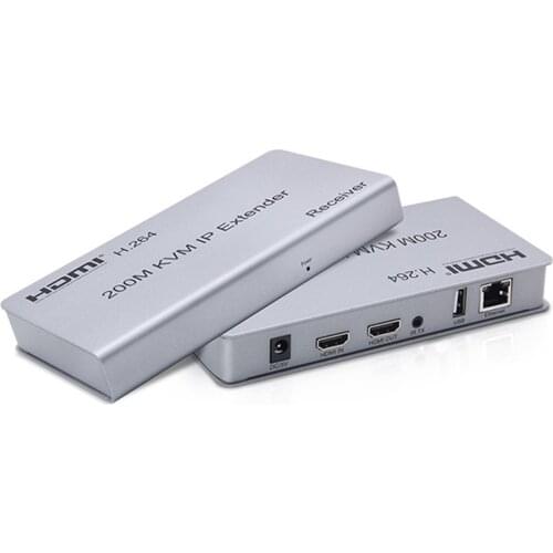 HDMI KVM extender HDMI USB extender up to 200M with IR control&HDMI loop