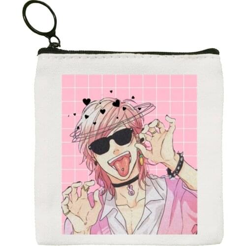 BL Anime Yarichin Club Yuri Ayato Yaoi Canvas Coin Purse Coin Purse Collection Canvas Bag Small Wallet Zipper Key Bag Hand Gift