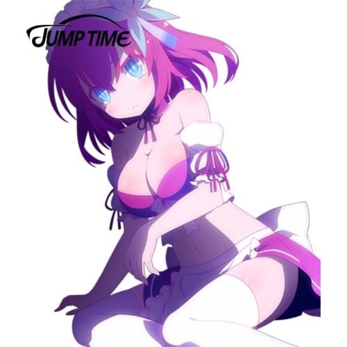 JumpTime 13cm x 10.3cm Creative Car Styling Sexy Beauty No Game No Life Stephanie Dora Anime Decal Car Stickers Accessories