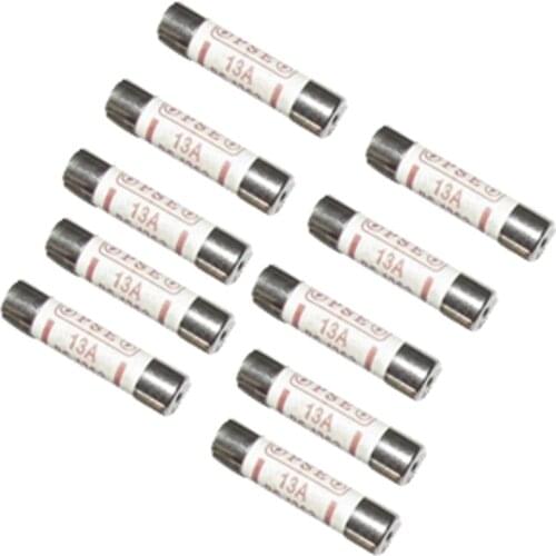 10x Fuse Ceramic Fuse Tube BS1362 13A Electrical Household Office Mains Plug