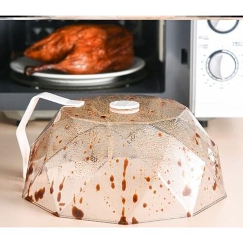 Kitchen Microwave Cover Fresh-Keeping&Heat-Insulating Plastic Cover Geometric Dust-Proof And Oil-Proof Kitchen Accessories