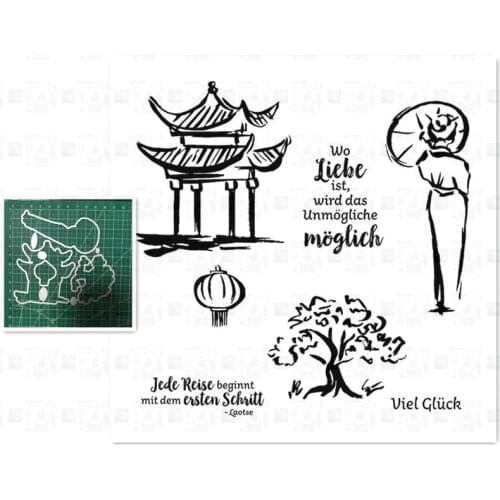 Pavilion Metal Cutting Dies and Stamps for DIY Scrapbooking Photo Album Decorative Embossing DIY Paper Cards Cut Die 2021