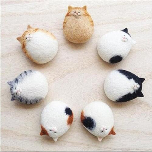 Novice Cat Wool Felt wool needlepoint kit wool felt needle felting decoration craft needlecraft