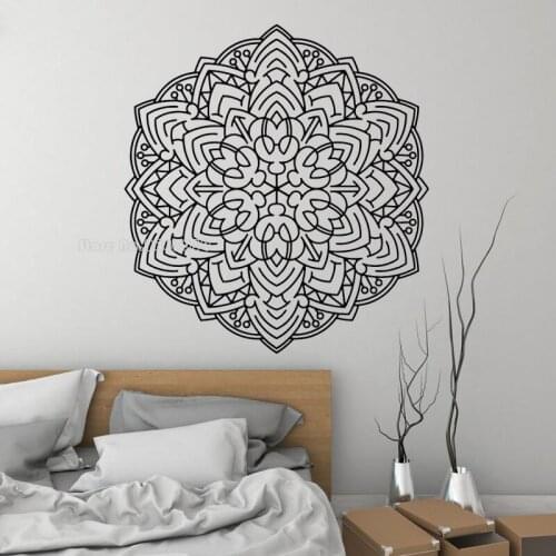 Mandala Wall Decal Mandala Sticker Mandala Wall Decor For Bedroom Yoga Studio Decor Muslim Pattern Flower home Decor Mural LL378