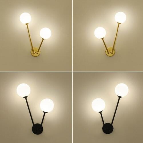 Nordic Creative Personality Living Room Bedroom Kitchen Wall Lamp Fashion Modern Minimalist Corridor Decor Glass Indoor Lighting
