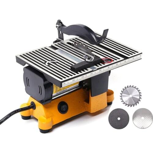 110V/220V Mini Table Saw Handmade Woodworking Bench Lathe Electric Polisher Grinder DIY Circular Cutting Saw Blade