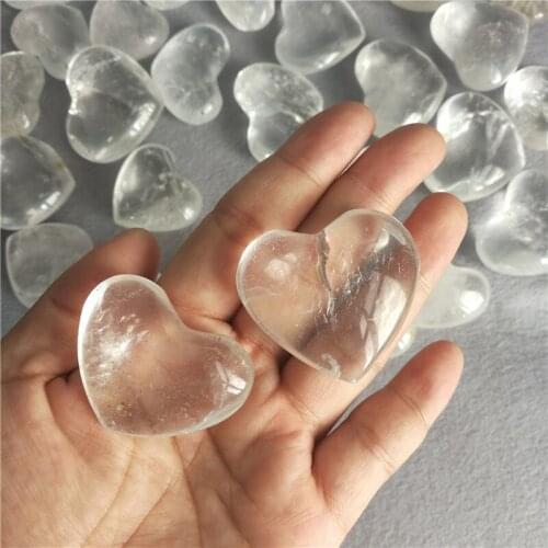 Natural White Quartz Crystal Heart Specimen Crystal Reiki Healing Decoration Natural Quartz Crystals