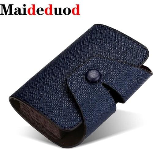 Maideduod New PU Leather Unisex Business Card Holder Wallet Bank Credit Card Case ID Holders Men Women cardholder porte carte