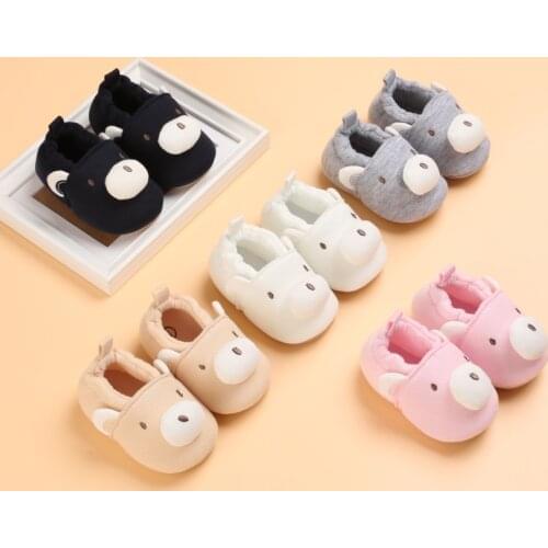 Prewalker Baby Lovely Cartoon Pattern Soft Rubber Sole Non-Slip 0-18M Newborn Toddler Shoes