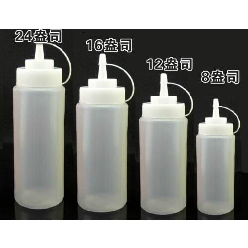 16 OZ Plastic squeeze bottle sauce pot salad dressing bottle chocolate sauce squeeze bottle 480ml jam bottle