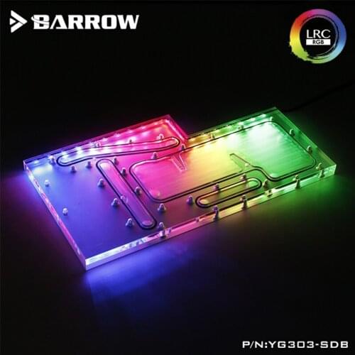 Barrow water cooling waterway plate for IN WIN 303,305 computer case rgb water tank LRC 2.0 5V , YG303-SDB v1 heatsink