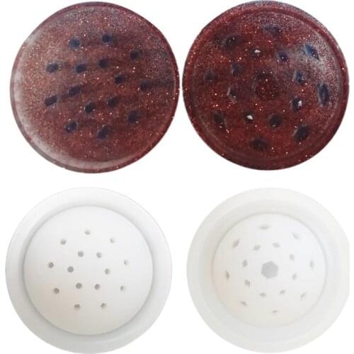 Crystal Epoxy Resin Mold Tobacco Grinder Leaf Herbal Herb Smoke Spice Crusher Silicone Mould DIY Crafts Making Tools