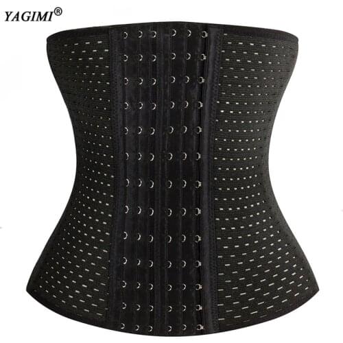 YAGIMI Women Tummy Postpartum Band Corsage Modeling Strap Cinta Modeladora Waist Trainer Belt Corset Steel Boned Body Shaper
