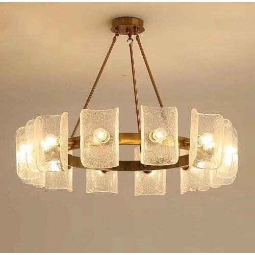 Luxury Home Decoration LED Chandelier Glass Lampen AC110V 220v Round Shop Hanging Lights
