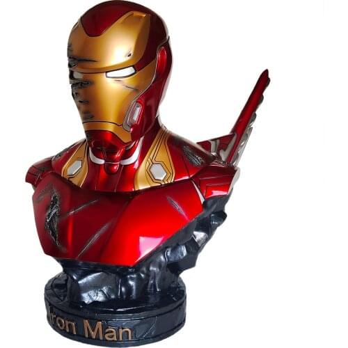 Marvel Avengers bust of Ironman Mark 46 Resin Ironman Statue PVC Action Figures Toys