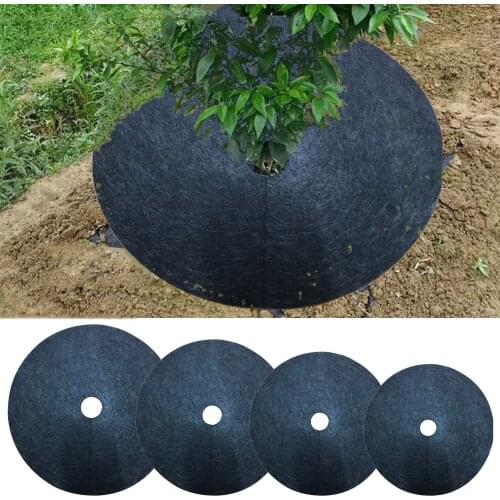 Covering Ring Control Anti Grass Cloth Color: Black For Vegetable Garden 15cm Diameter Made Of Nonwovens Material Protection Mat