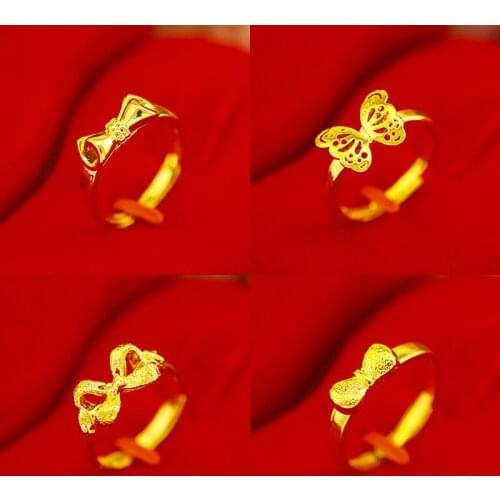 Jewelry & Accessories, Fashion Jewelry Rings. Pure copper gold-plated flower ring