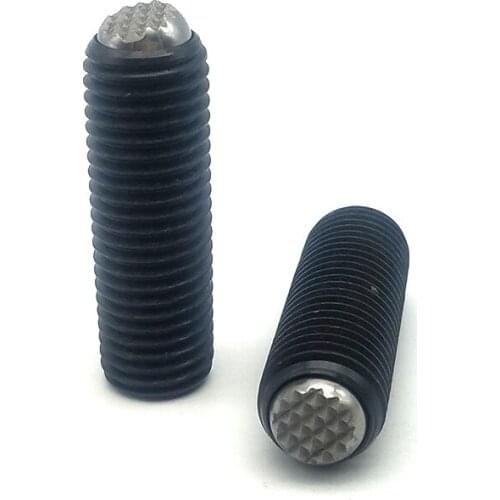 1pcs M16 Allen serrated lock bead positioning screw without spring trend steel ball plunger bolt black color 20mm-50mm long