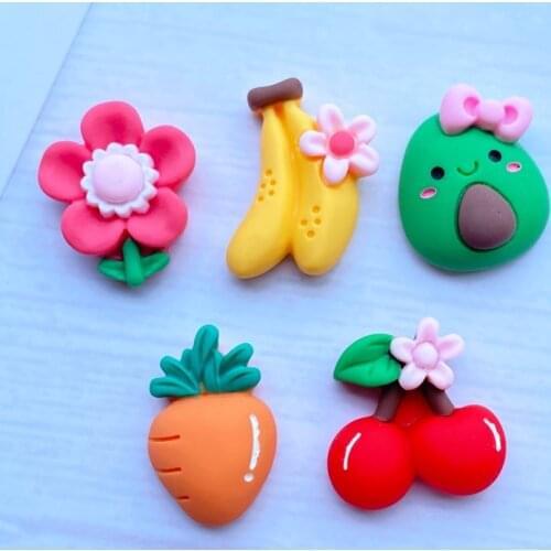 10pcs New Cute Cartoon Fruit Series Flatback Resin Art Decoration Charm DIY Scrapbooking Embellishment Accessories J67